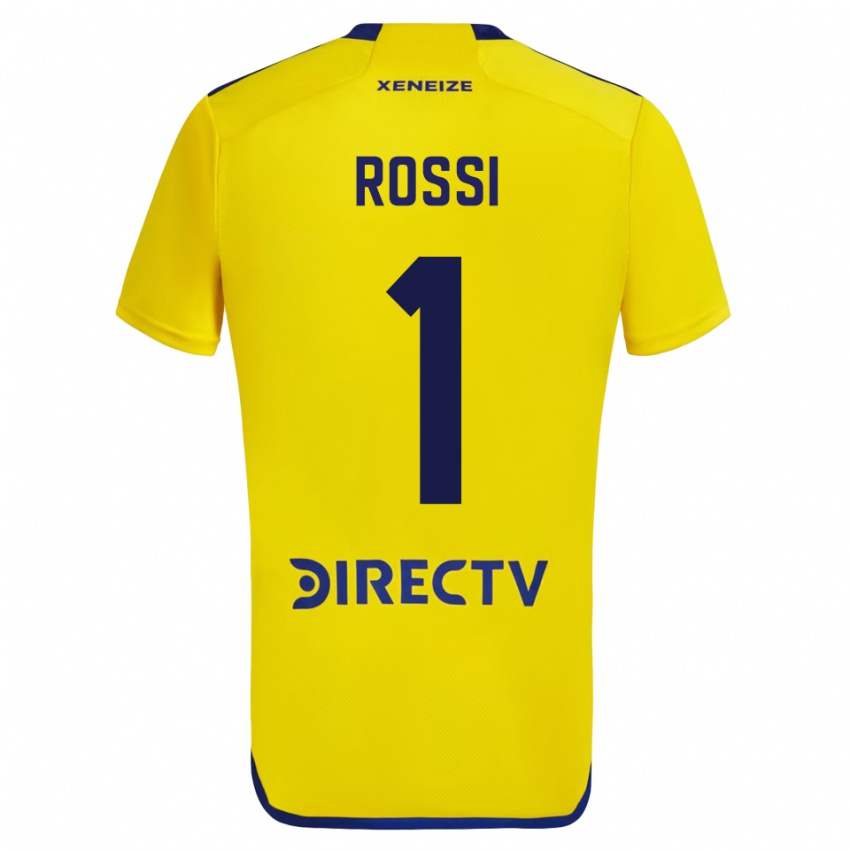 Mujer Camiseta Agustin Rossi #1 Amarillo 2ª Equipación 2023/24 La Camisa Chile