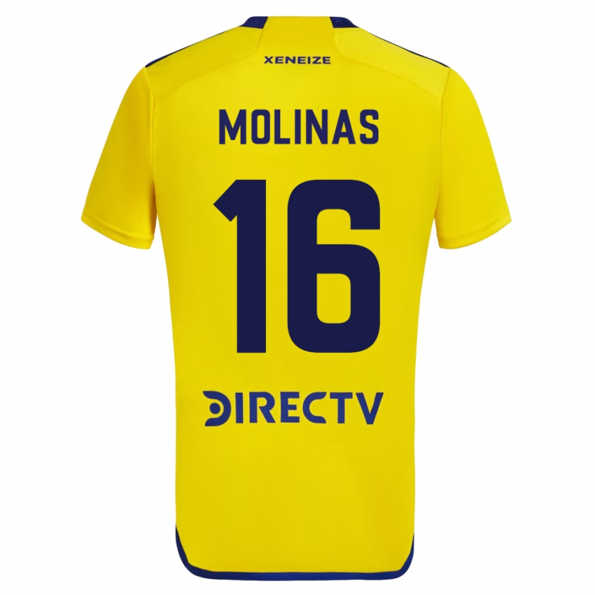Mujer Camiseta Aaron Molinas #16 Amarillo 2ª Equipación 2023/24 La Camisa Chile