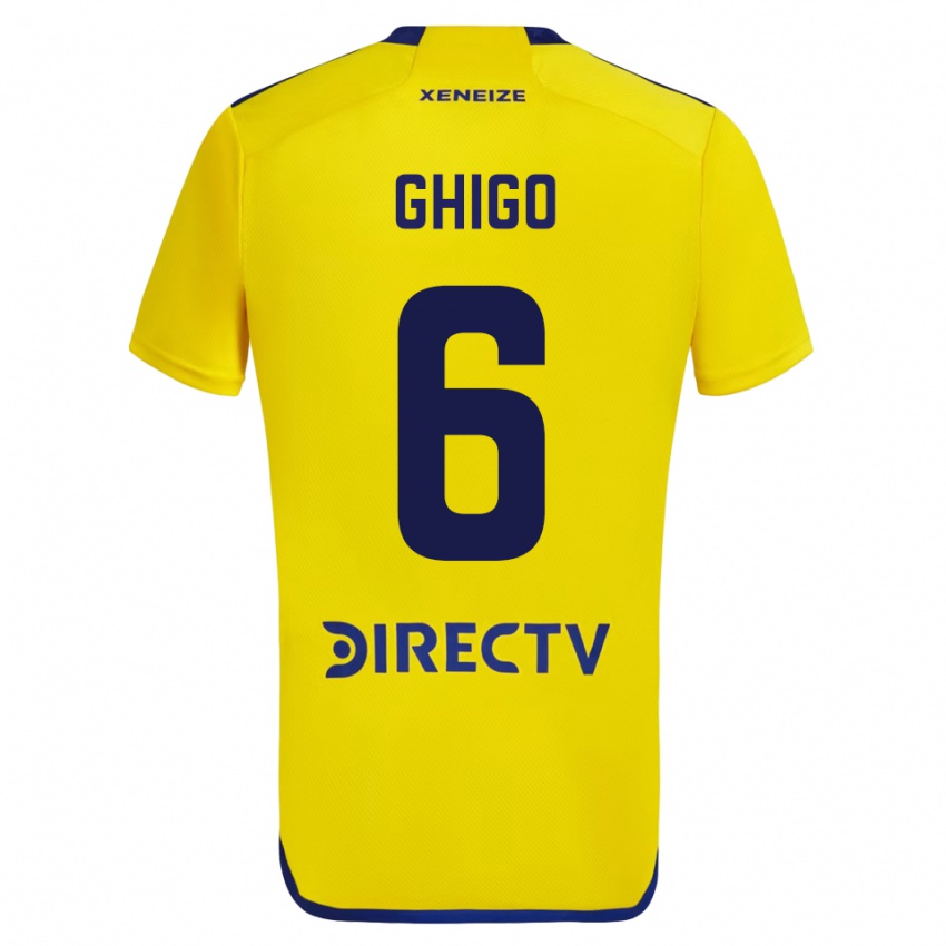 Mujer Camiseta Cecilia Ghigo #6 Amarillo 2ª Equipación 2023/24 La Camisa Chile