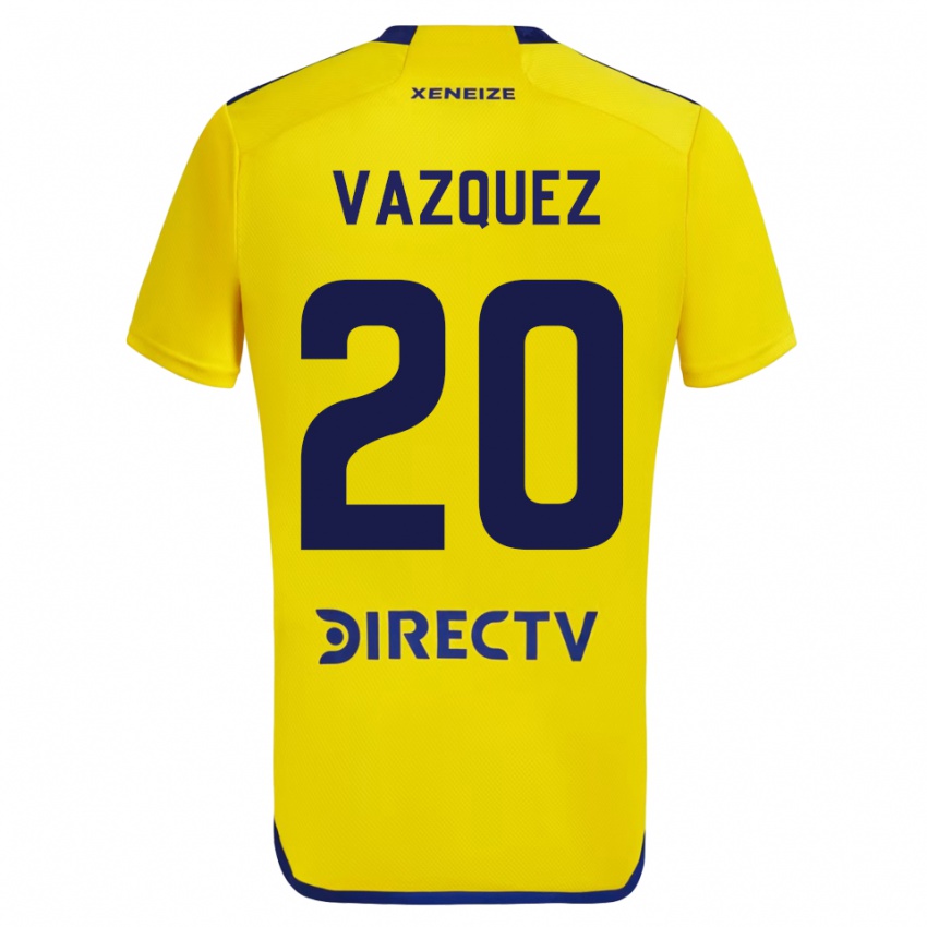 Mujer Camiseta Constanza Vazquez #20 Amarillo 2ª Equipación 2023/24 La Camisa Chile