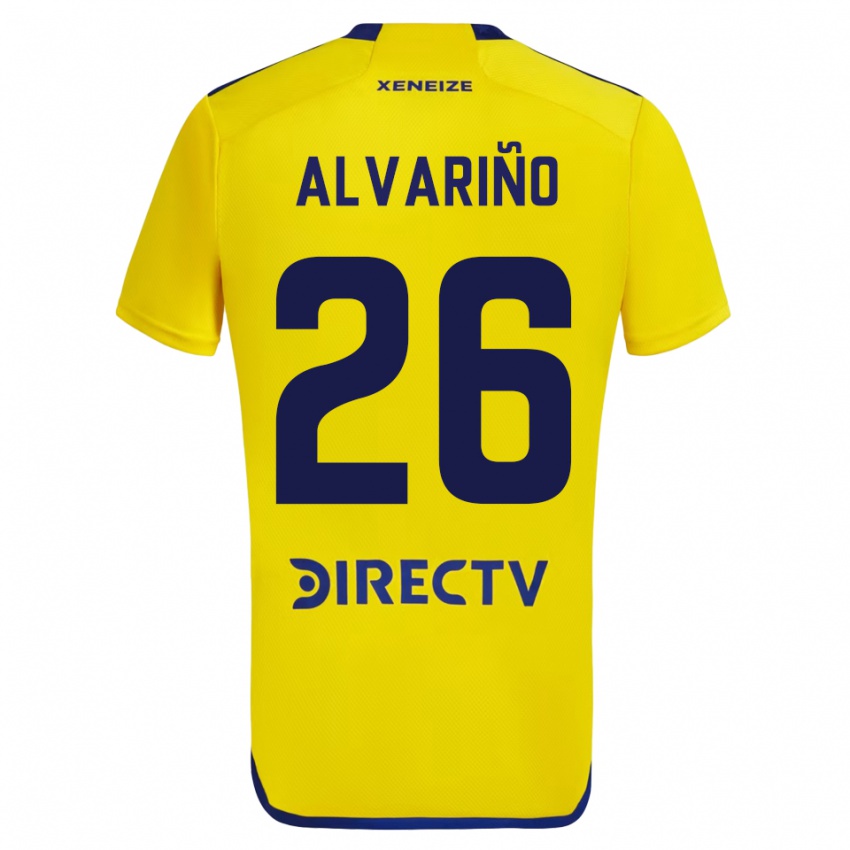 Mujer Camiseta Alexis Alvarino #26 Amarillo 2ª Equipación 2023/24 La Camisa Chile