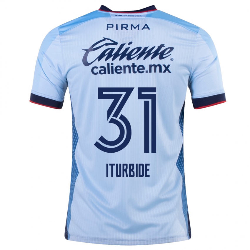 Mujer Camiseta Luis Iturbide #31 Cielo Azul 2ª Equipación 2023/24 La Camisa Chile