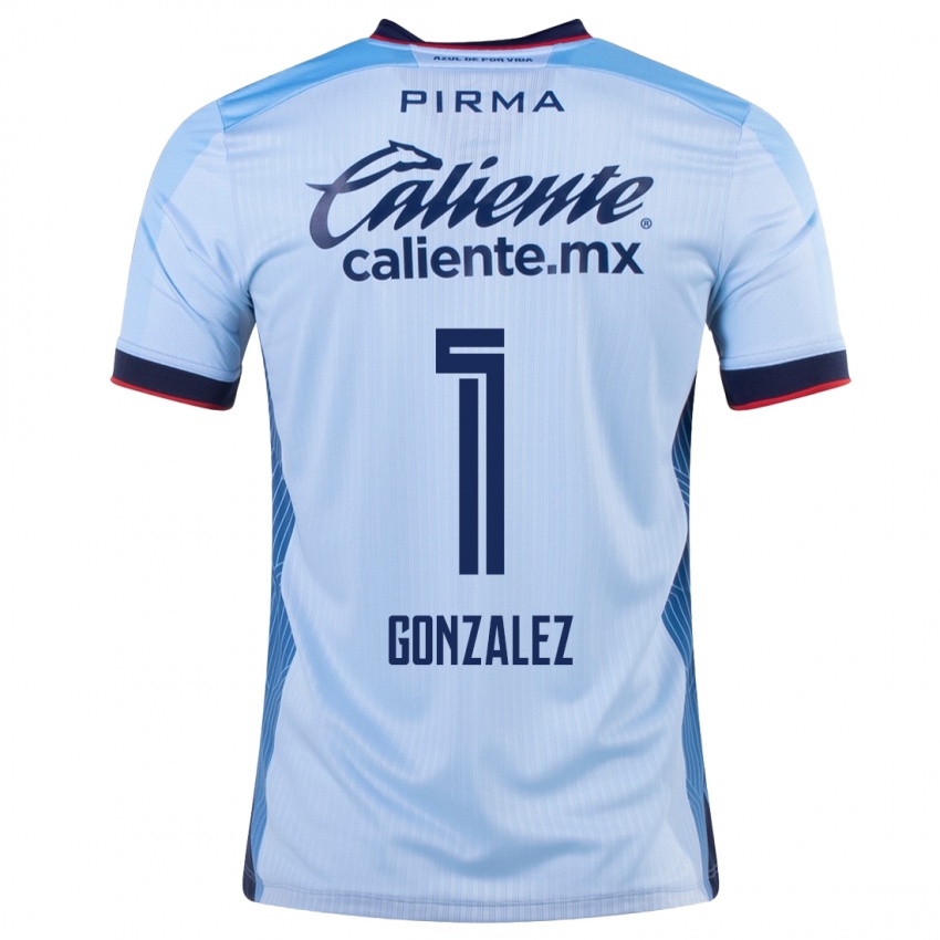 Mujer Camiseta Itzayana Gonzalez #1 Cielo Azul 2ª Equipación 2023/24 La Camisa Chile