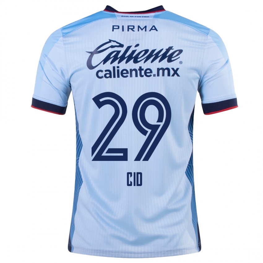 Mujer Camiseta Claudia Cid #29 Cielo Azul 2ª Equipación 2023/24 La Camisa Chile