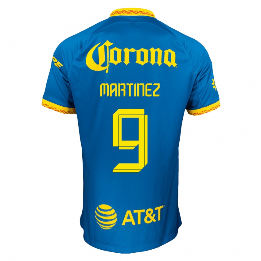 Mujer Camiseta Katty Martinez #9 Azul 2ª Equipación 2023/24 La Camisa Chile