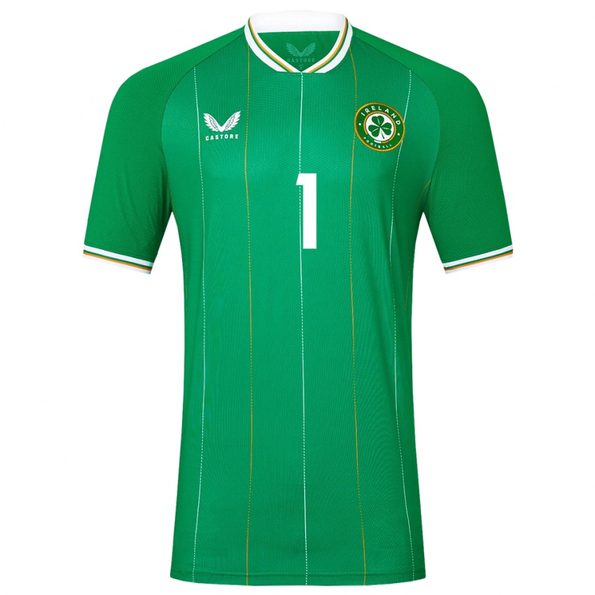 Niño Camiseta Irlanda Tiernan Brooks #1 Verde 1ª Equipación 24-26 La Camisa Chile