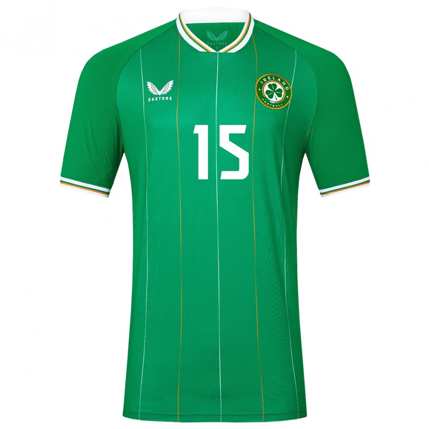 Niño Camiseta Irlanda Lucy Quinn #15 Verde 1ª Equipación 24-26 La Camisa Chile