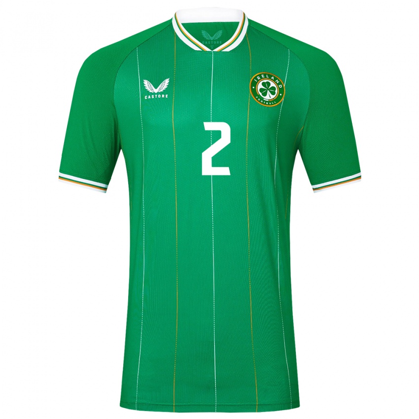 Niño Camiseta Irlanda Jessie Stapleton #2 Verde 1ª Equipación 24-26 La Camisa Chile