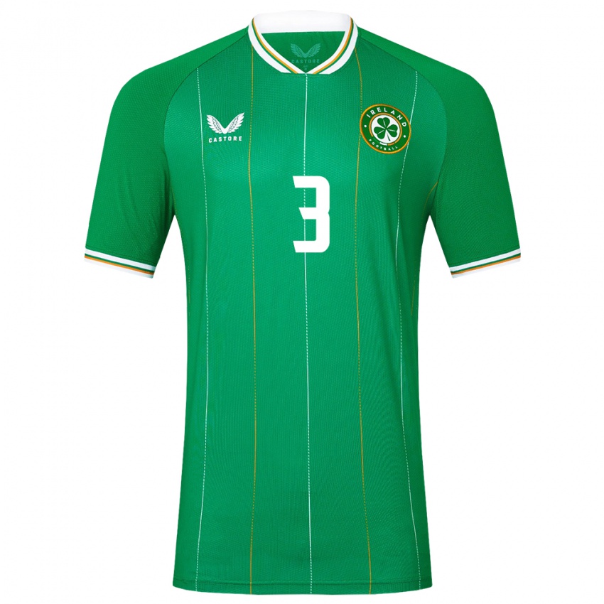 Niño Camiseta Irlanda Harriet Scott #3 Verde 1ª Equipación 24-26 La Camisa Chile