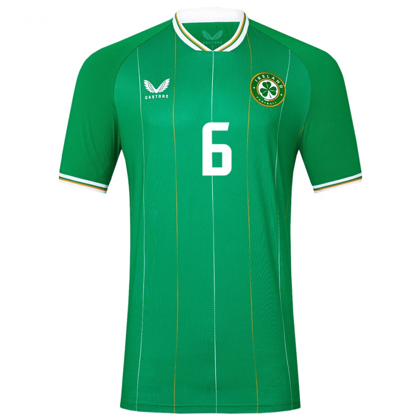 Niño Camiseta Irlanda Matthew Moore #6 Verde 1ª Equipación 24-26 La Camisa Chile