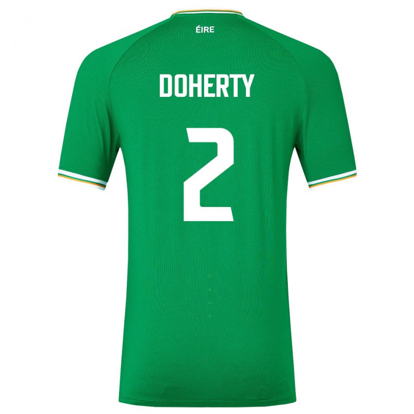 Niño Camiseta Irlanda Matt Doherty #2 Verde 1ª Equipación 24-26 La Camisa Chile