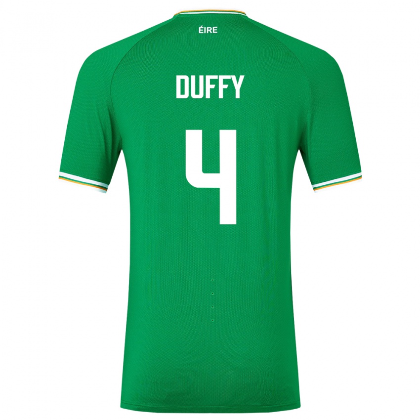 Niño Camiseta Irlanda Shane Duffy #4 Verde 1ª Equipación 24-26 La Camisa Chile