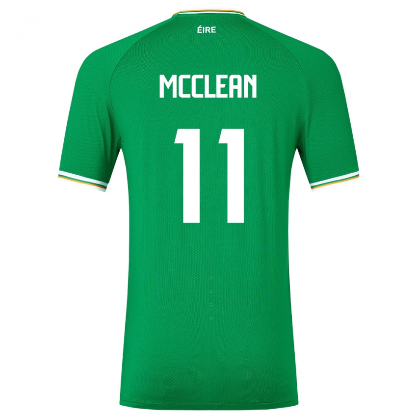 Niño Camiseta Irlanda James Mcclean #11 Verde 1ª Equipación 24-26 La Camisa Chile