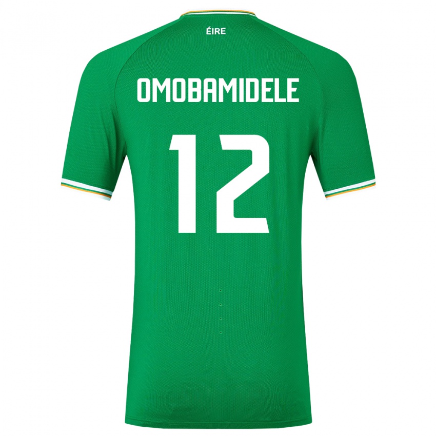 Niño Camiseta Irlanda Andrew Omobamidele #12 Verde 1ª Equipación 24-26 La Camisa Chile