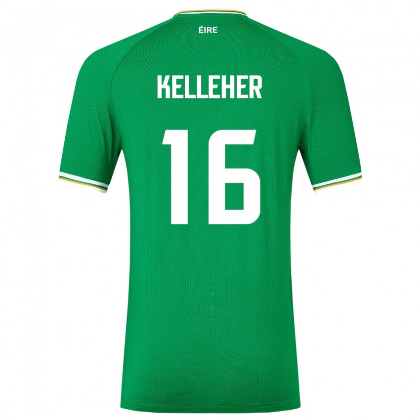 Niño Camiseta Irlanda Caoimhín Kelleher #16 Verde 1ª Equipación 24-26 La Camisa Chile