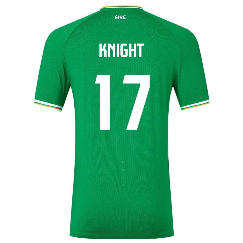 Niño Camiseta Irlanda Jason Knight #17 Verde 1ª Equipación 24-26 La Camisa Chile