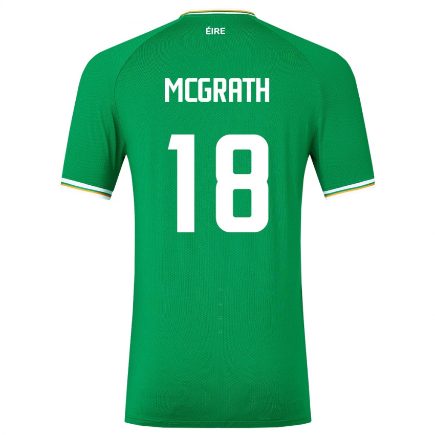 Niño Camiseta Irlanda Jamie Mcgrath #18 Verde 1ª Equipación 24-26 La Camisa Chile