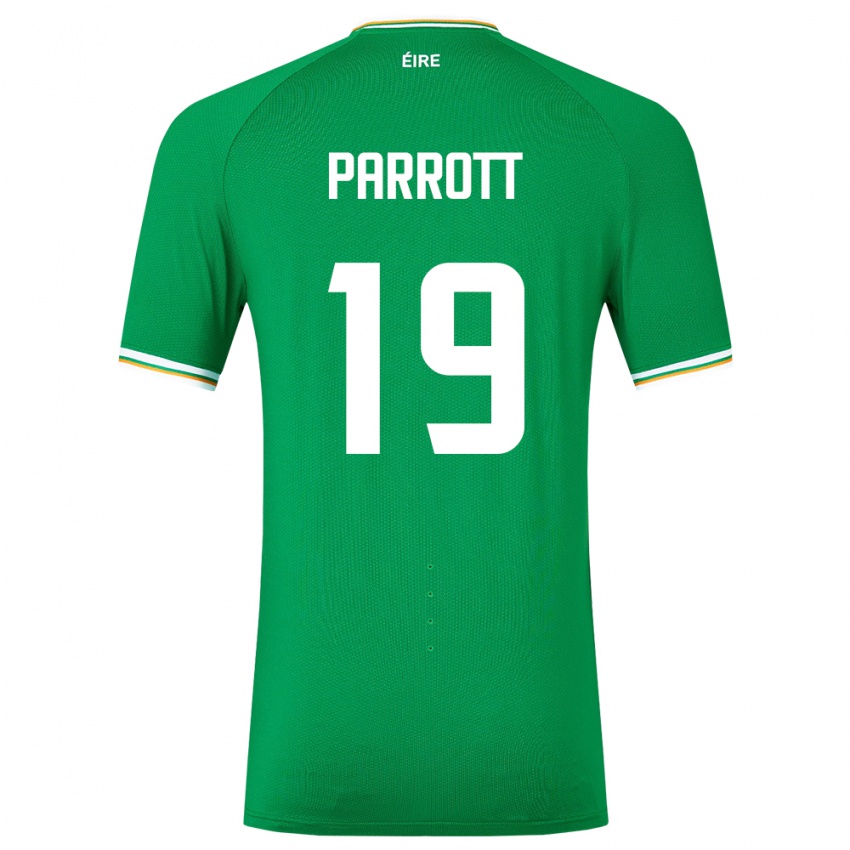 Niño Camiseta Irlanda Troy Parrott #19 Verde 1ª Equipación 24-26 La Camisa Chile