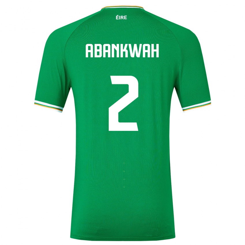 Niño Camiseta Irlanda James Abankwah #2 Verde 1ª Equipación 24-26 La Camisa Chile