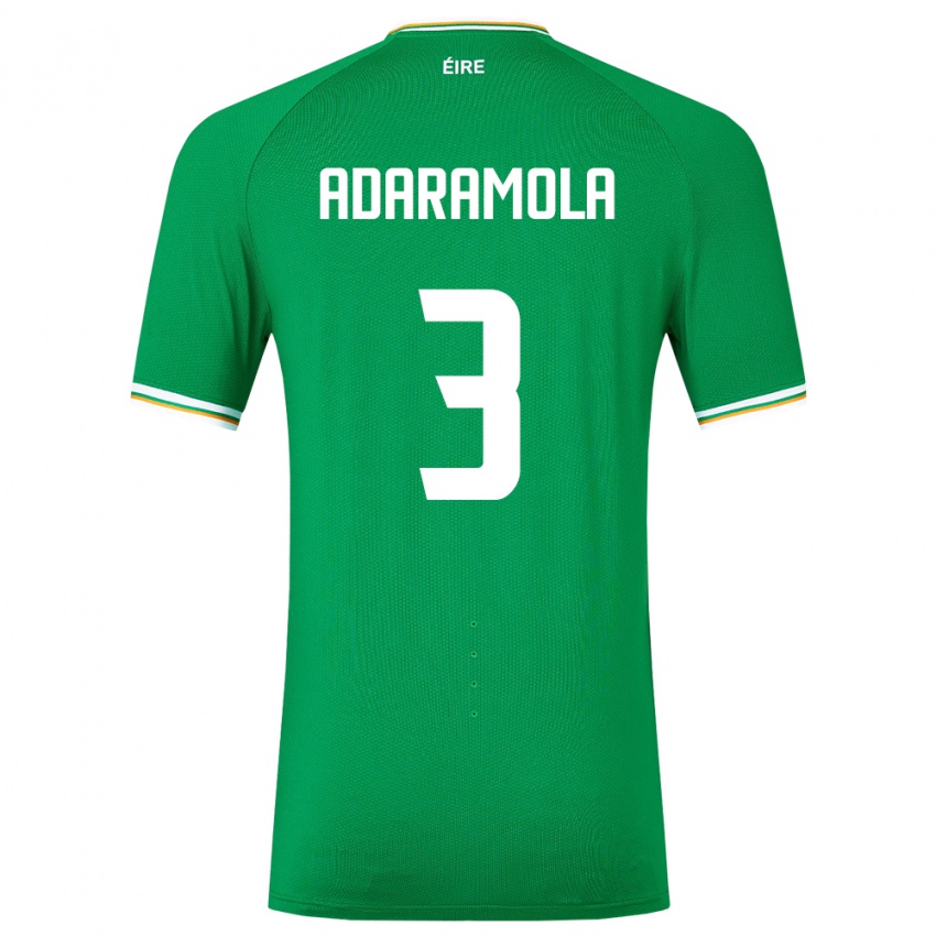 Niño Camiseta Irlanda Tayo Adaramola #3 Verde 1ª Equipación 24-26 La Camisa Chile