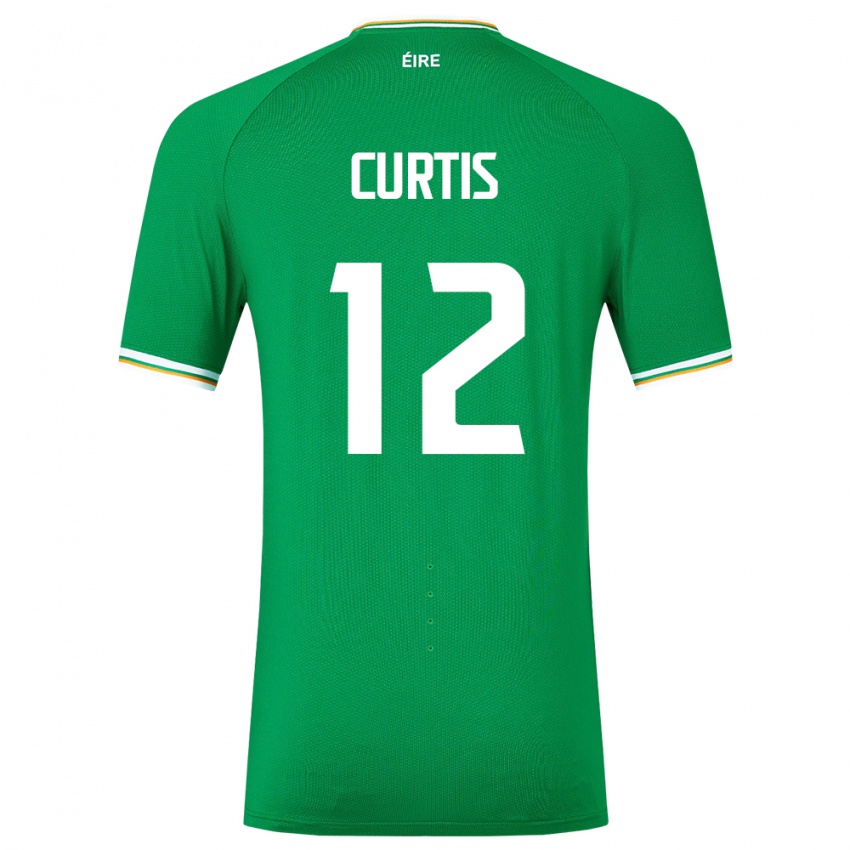 Niño Camiseta Irlanda Sam Curtis #12 Verde 1ª Equipación 24-26 La Camisa Chile