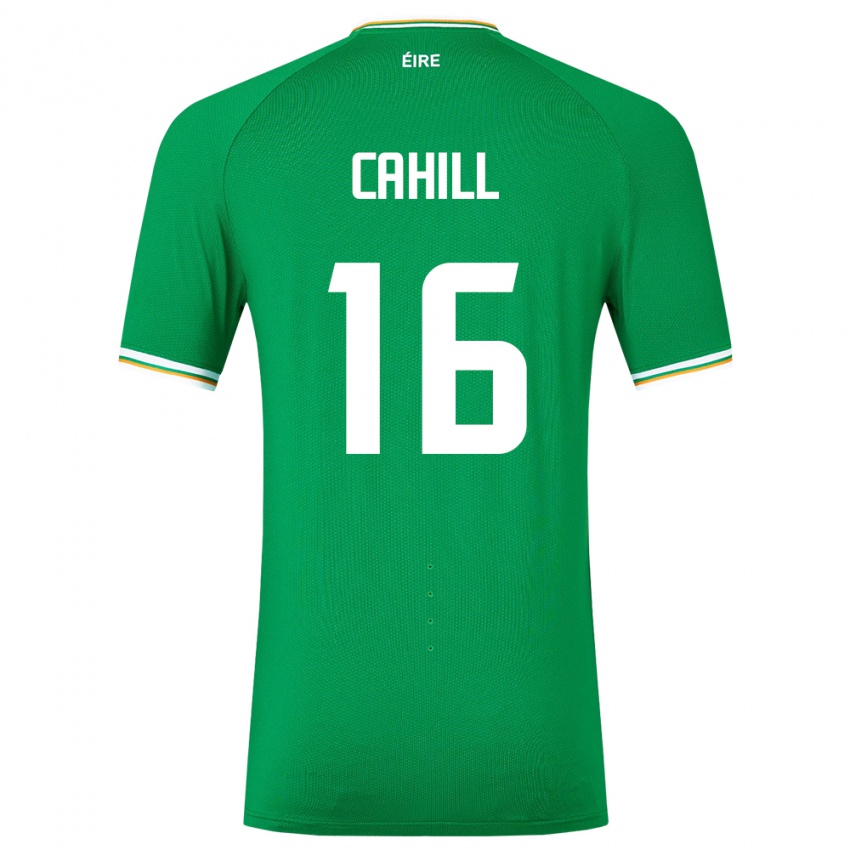 Niño Camiseta Irlanda Killian Cahill #16 Verde 1ª Equipación 24-26 La Camisa Chile