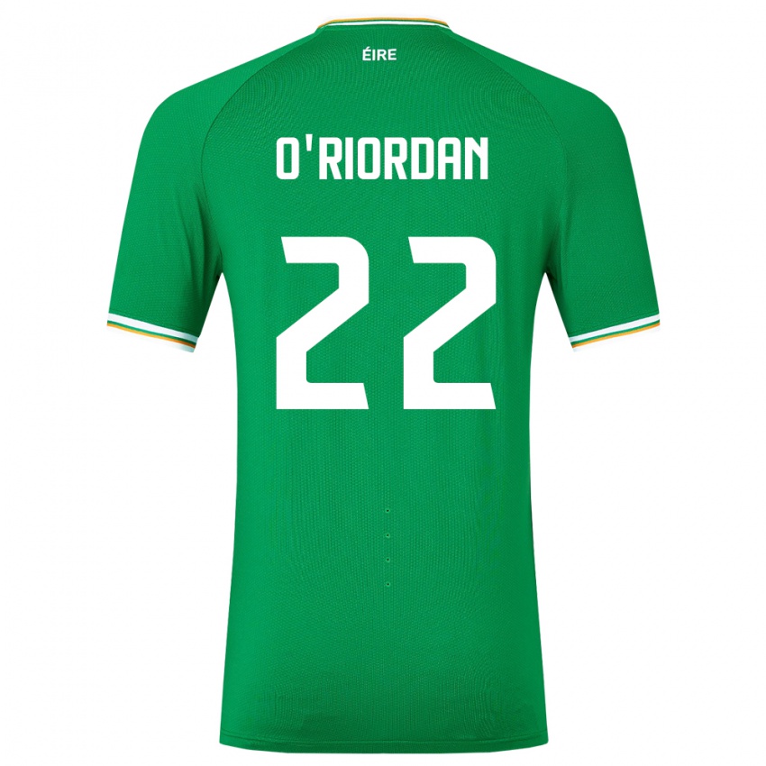 Niño Camiseta Irlanda Connor O'riordan #22 Verde 1ª Equipación 24-26 La Camisa Chile