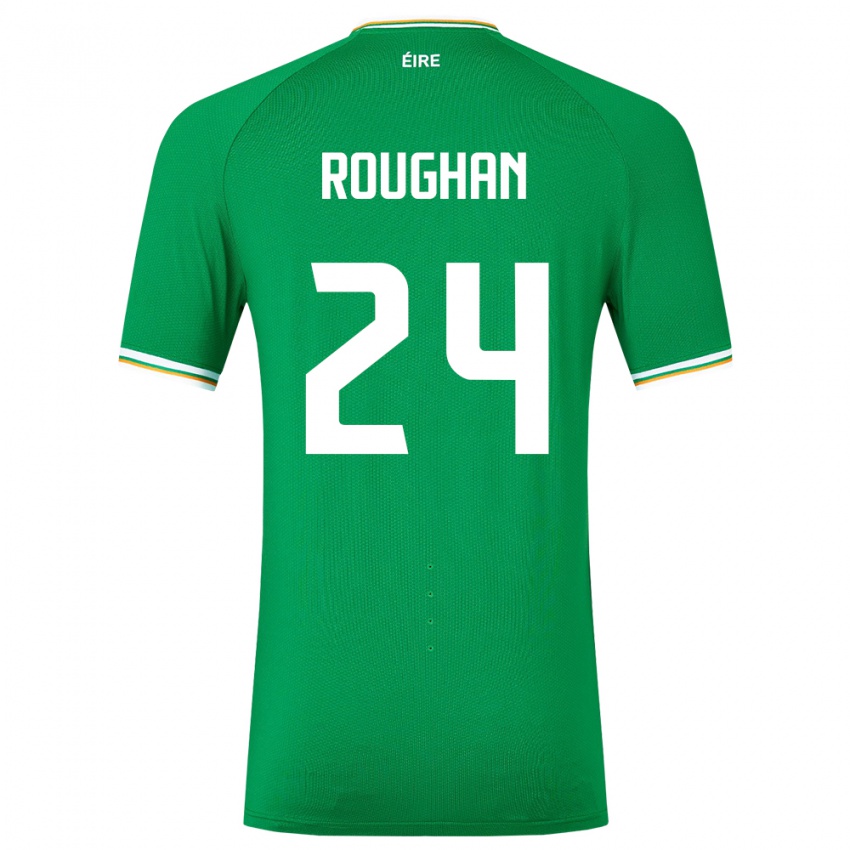 Niño Camiseta Irlanda Sean Roughan #24 Verde 1ª Equipación 24-26 La Camisa Chile