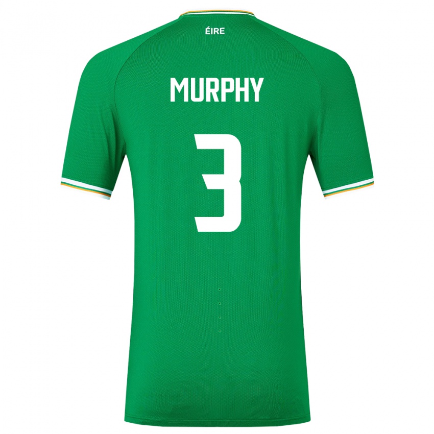 Niño Camiseta Irlanda Alex Murphy #3 Verde 1ª Equipación 24-26 La Camisa Chile