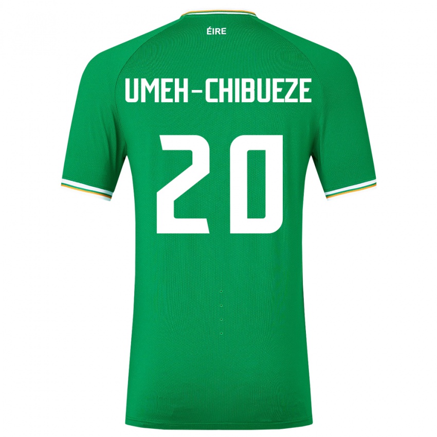 Niño Camiseta Irlanda Franco Umeh-Chibueze #20 Verde 1ª Equipación 24-26 La Camisa Chile