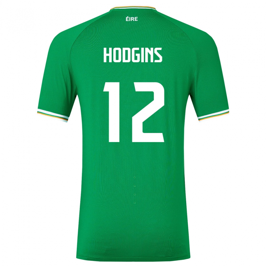 Niño Camiseta Irlanda Gavin Hodgins #12 Verde 1ª Equipación 24-26 La Camisa Chile