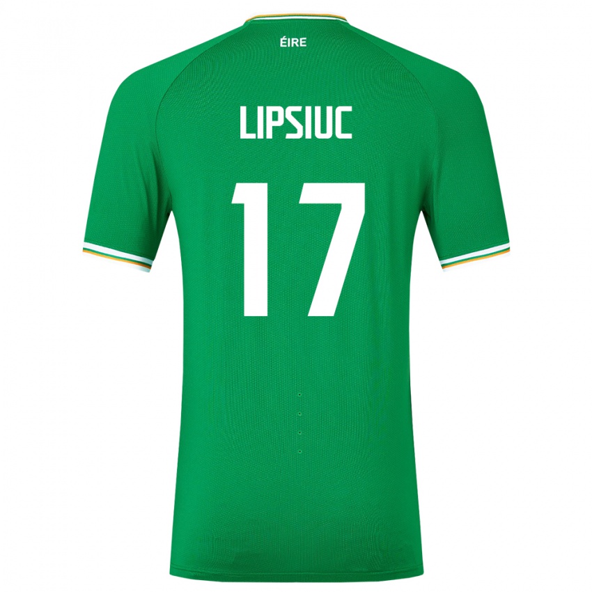 Niño Camiseta Irlanda Darius Lipsiuc #17 Verde 1ª Equipación 24-26 La Camisa Chile