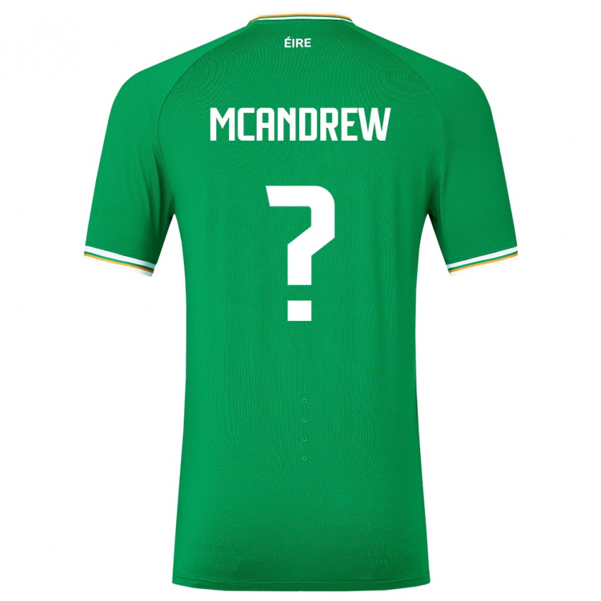 Niño Camiseta Irlanda Niall Mcandrew #0 Verde 1ª Equipación 24-26 La Camisa Chile