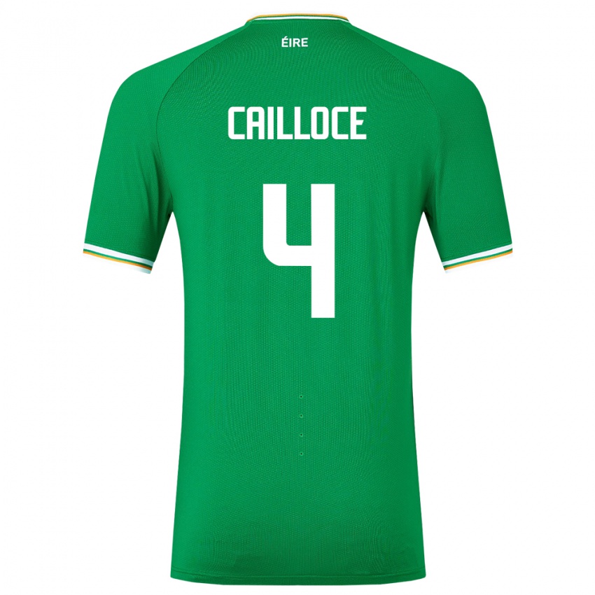 Niño Camiseta Irlanda Luca Cailloce #4 Verde 1ª Equipación 24-26 La Camisa Chile