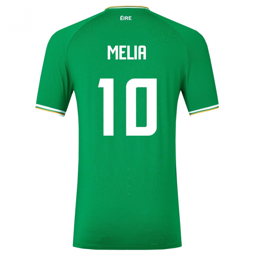 Niño Camiseta Irlanda Mason Melia #10 Verde 1ª Equipación 24-26 La Camisa Chile