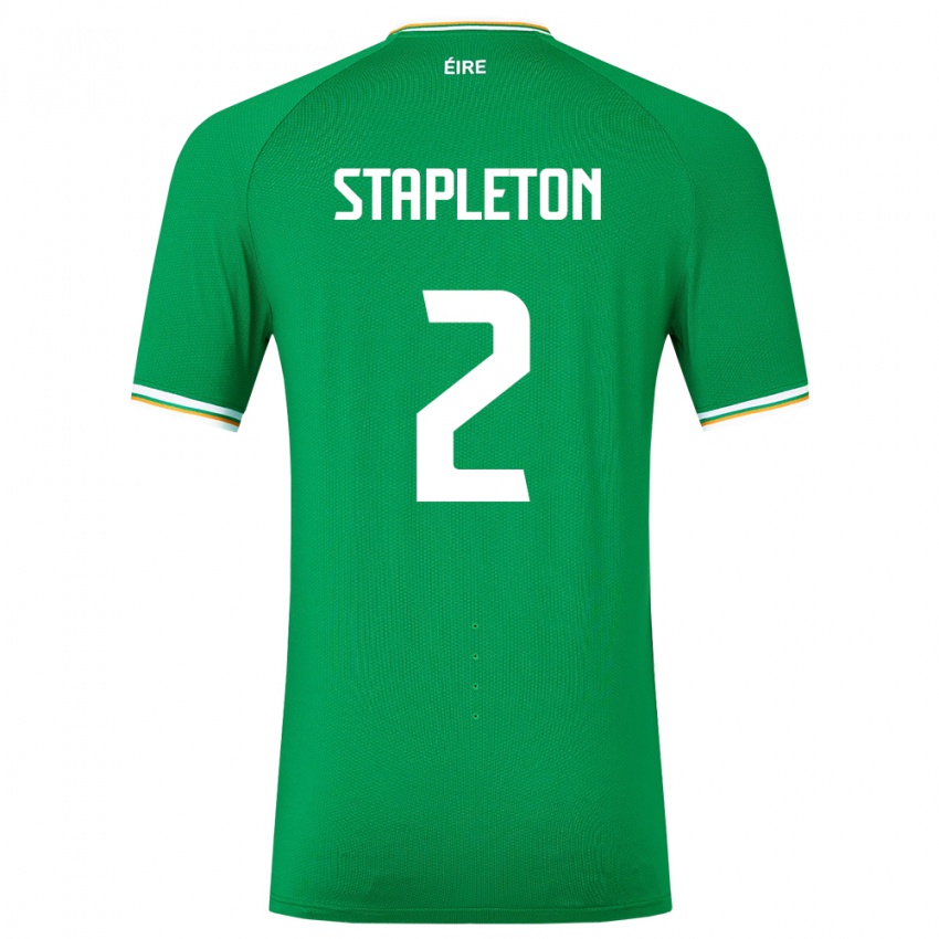 Niño Camiseta Irlanda Jessie Stapleton #2 Verde 1ª Equipación 24-26 La Camisa Chile