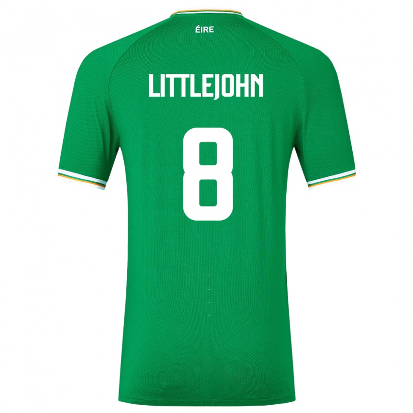 Niño Camiseta Irlanda Ruesha Littlejohn #8 Verde 1ª Equipación 24-26 La Camisa Chile