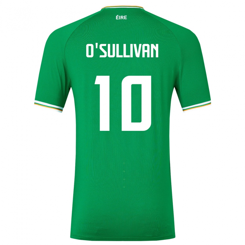 Niño Camiseta Irlanda Denise O'sullivan #10 Verde 1ª Equipación 24-26 La Camisa Chile