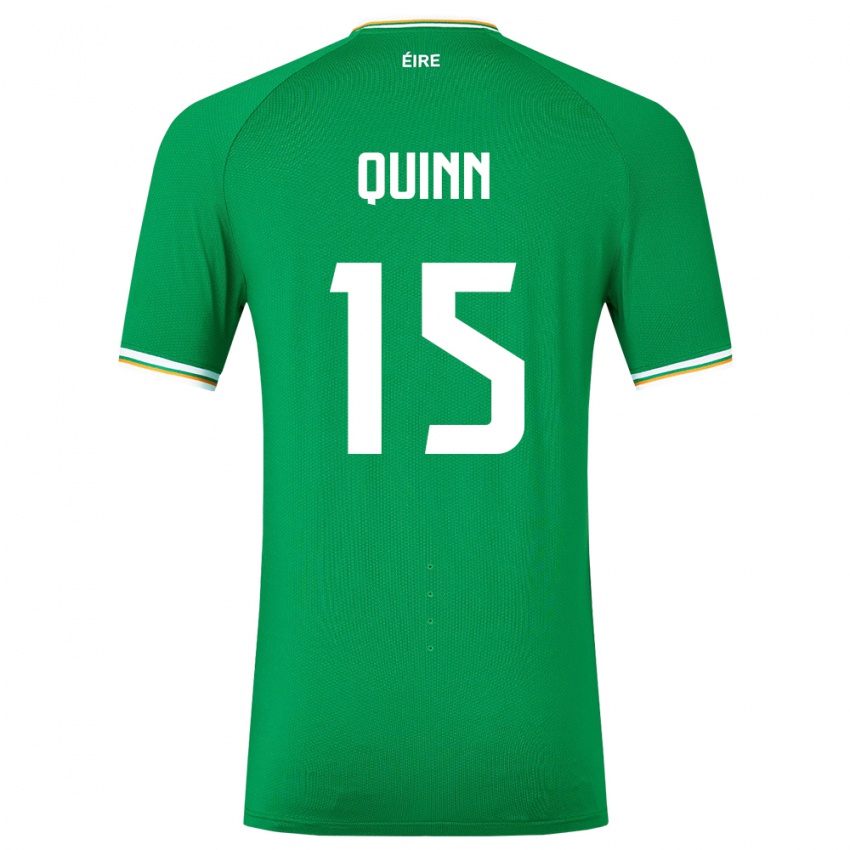 Niño Camiseta Irlanda Lucy Quinn #15 Verde 1ª Equipación 24-26 La Camisa Chile