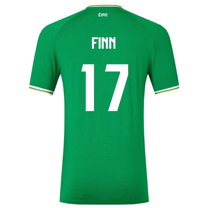 Niño Camiseta Irlanda Jamie Finn #17 Verde 1ª Equipación 24-26 La Camisa Chile