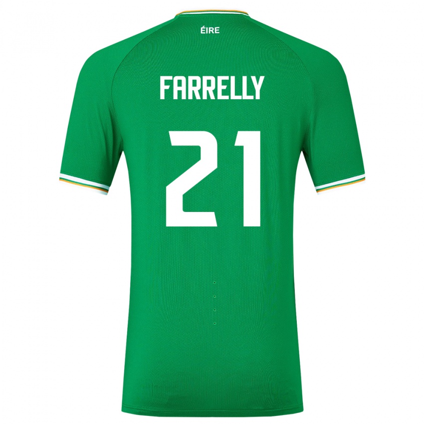 Niño Camiseta Irlanda Sinead Farrelly #21 Verde 1ª Equipación 24-26 La Camisa Chile