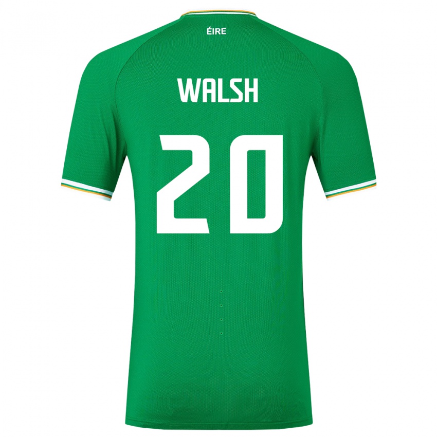 Niño Camiseta Irlanda Claire Walsh #20 Verde 1ª Equipación 24-26 La Camisa Chile