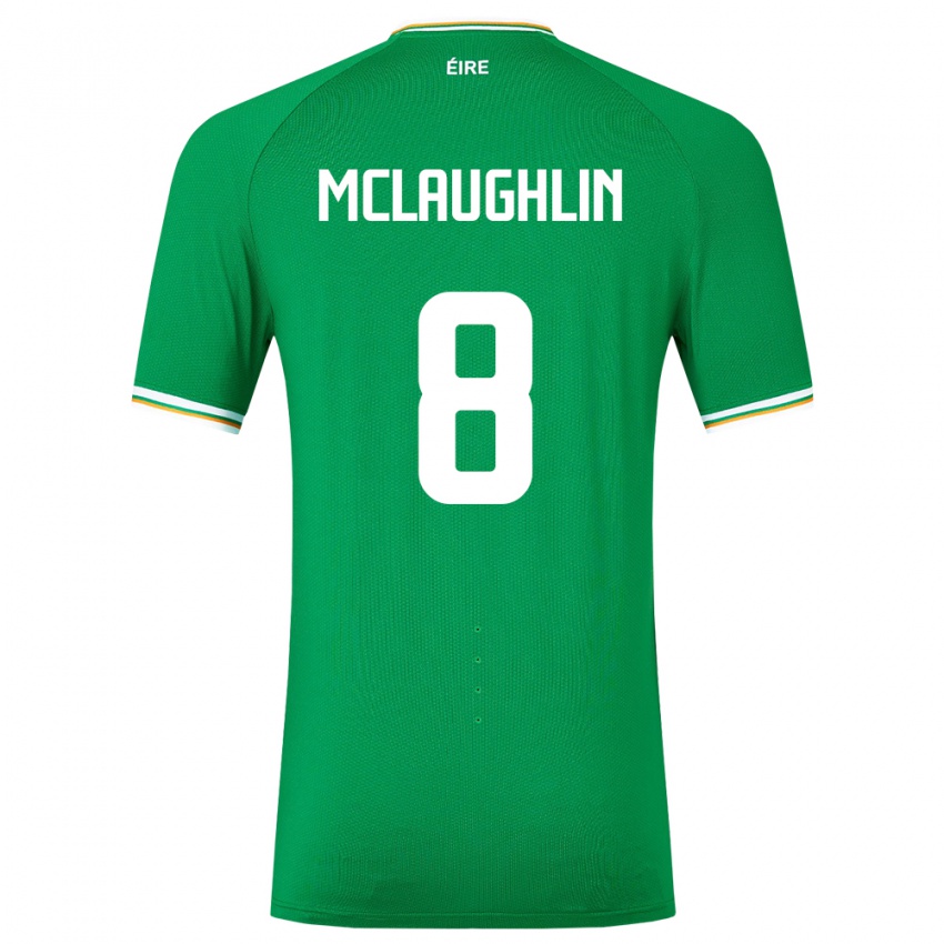 Niño Camiseta Irlanda Roma Mclaughlin #8 Verde 1ª Equipación 24-26 La Camisa Chile