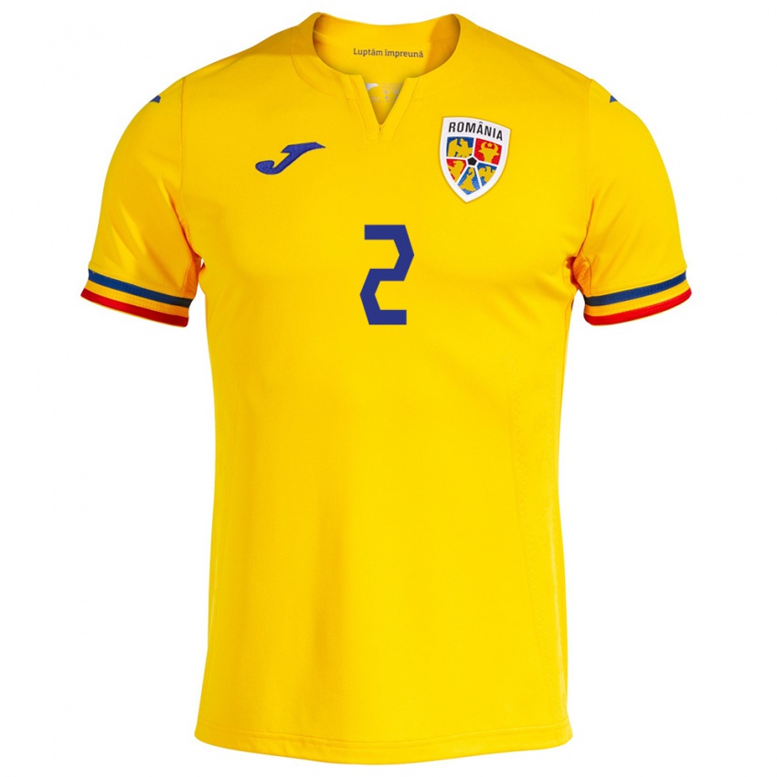 Niño Camiseta Rumania Olivia Oprea #2 Amarillo 1ª Equipación 24-26 La Camisa Chile