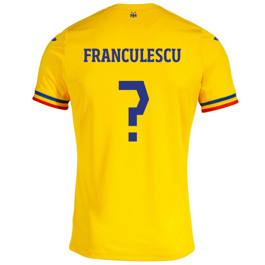 Niño Camiseta Rumania Adrian Frânculescu #0 Amarillo 1ª Equipación 24-26 La Camisa Chile