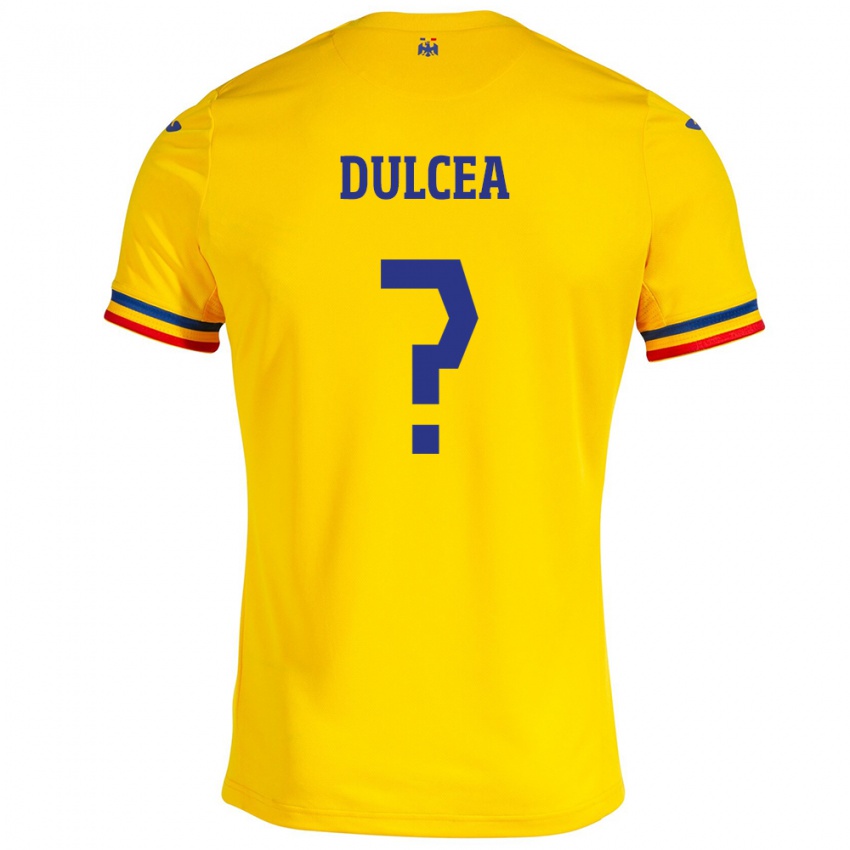 Niño Camiseta Rumania Patrick Dulcea #0 Amarillo 1ª Equipación 24-26 La Camisa Chile