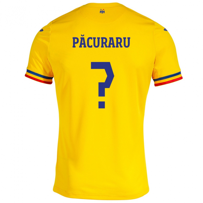 Niño Camiseta Rumania David Păcuraru #0 Amarillo 1ª Equipación 24-26 La Camisa Chile