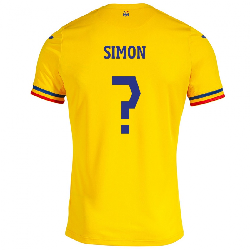 Niño Camiseta Rumania Mate Simon #0 Amarillo 1ª Equipación 24-26 La Camisa Chile