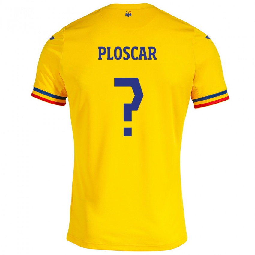 Niño Camiseta Rumania Robert Ploscar #0 Amarillo 1ª Equipación 24-26 La Camisa Chile