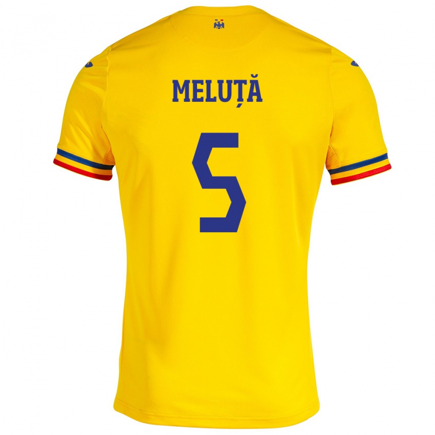 Niño Camiseta Rumania Teodora Meluță #5 Amarillo 1ª Equipación 24-26 La Camisa Chile